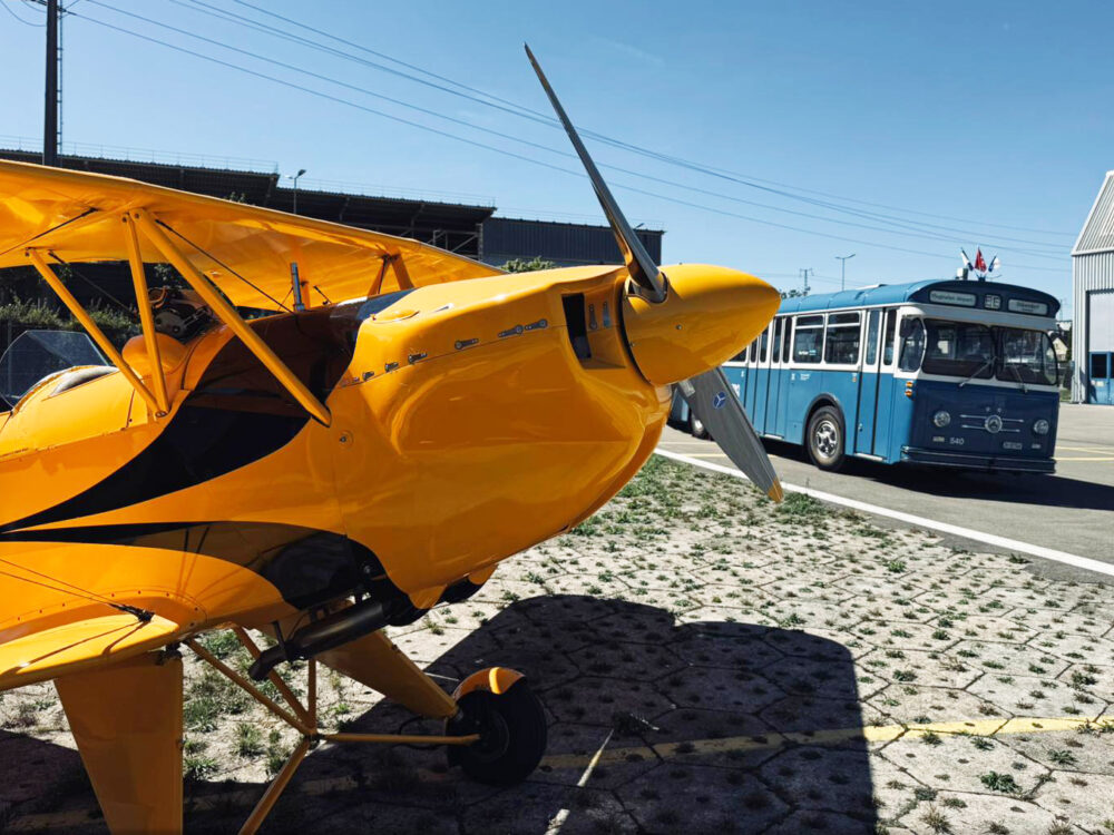 Tram Museum Zürich TMZ-Bus an den Flug & Zug-Tagen