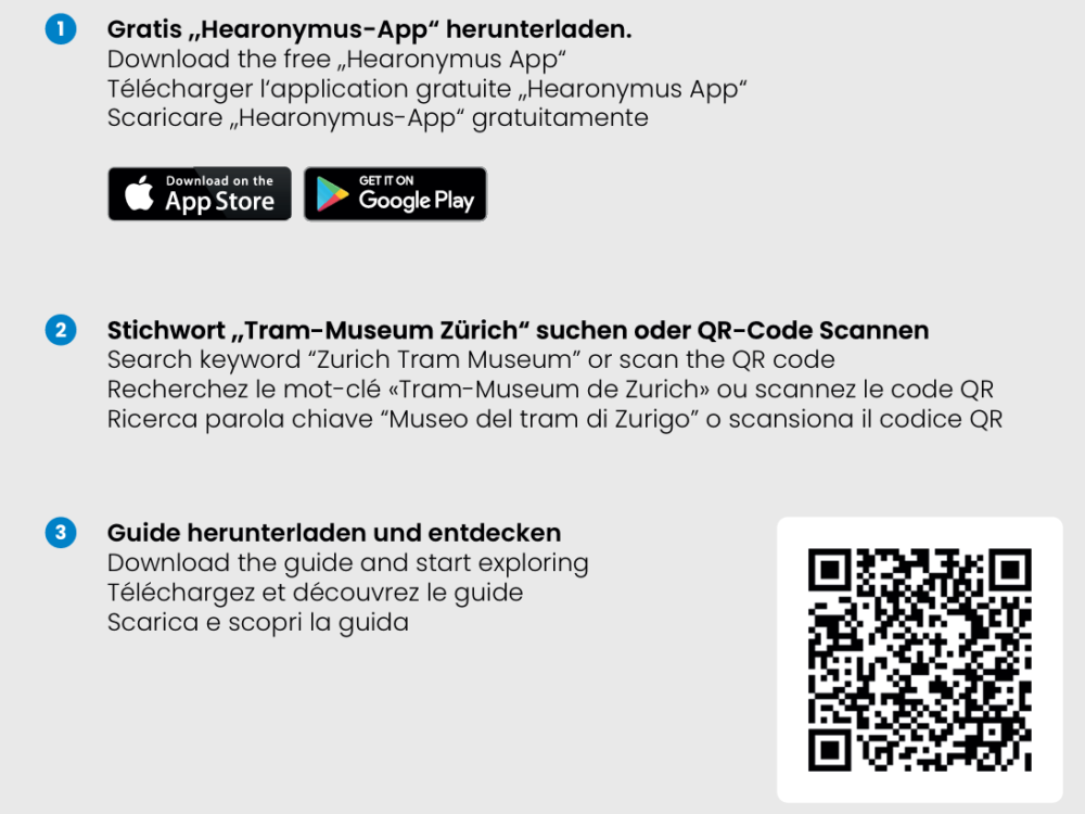 Tram Museum Zürich Audioguides im Tram-Museum